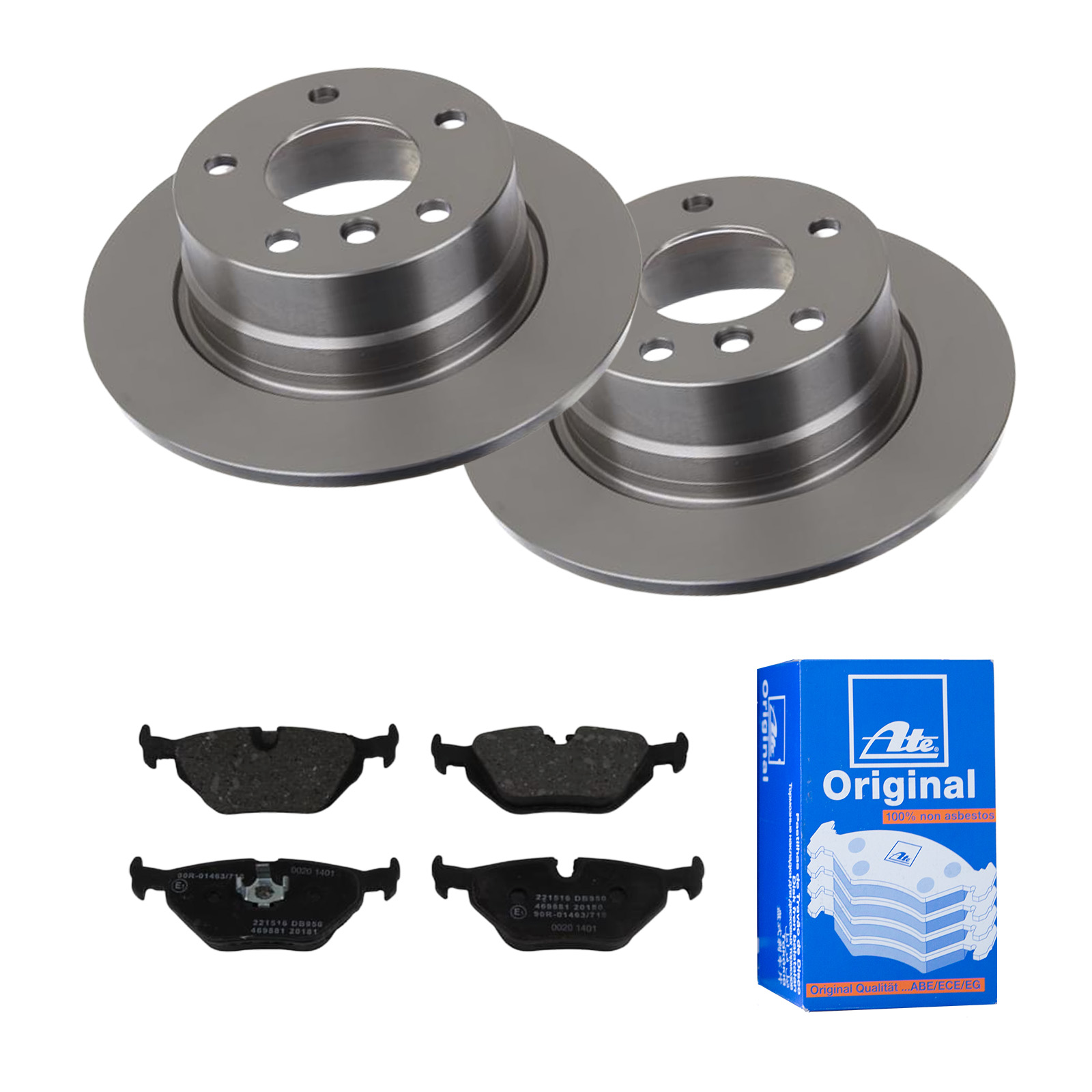 ATE Bremsensatz, Scheibenbremse ijf141hyn2 Hinterachse Voll 280mm 10mm für SAAB BMW ROVER MG