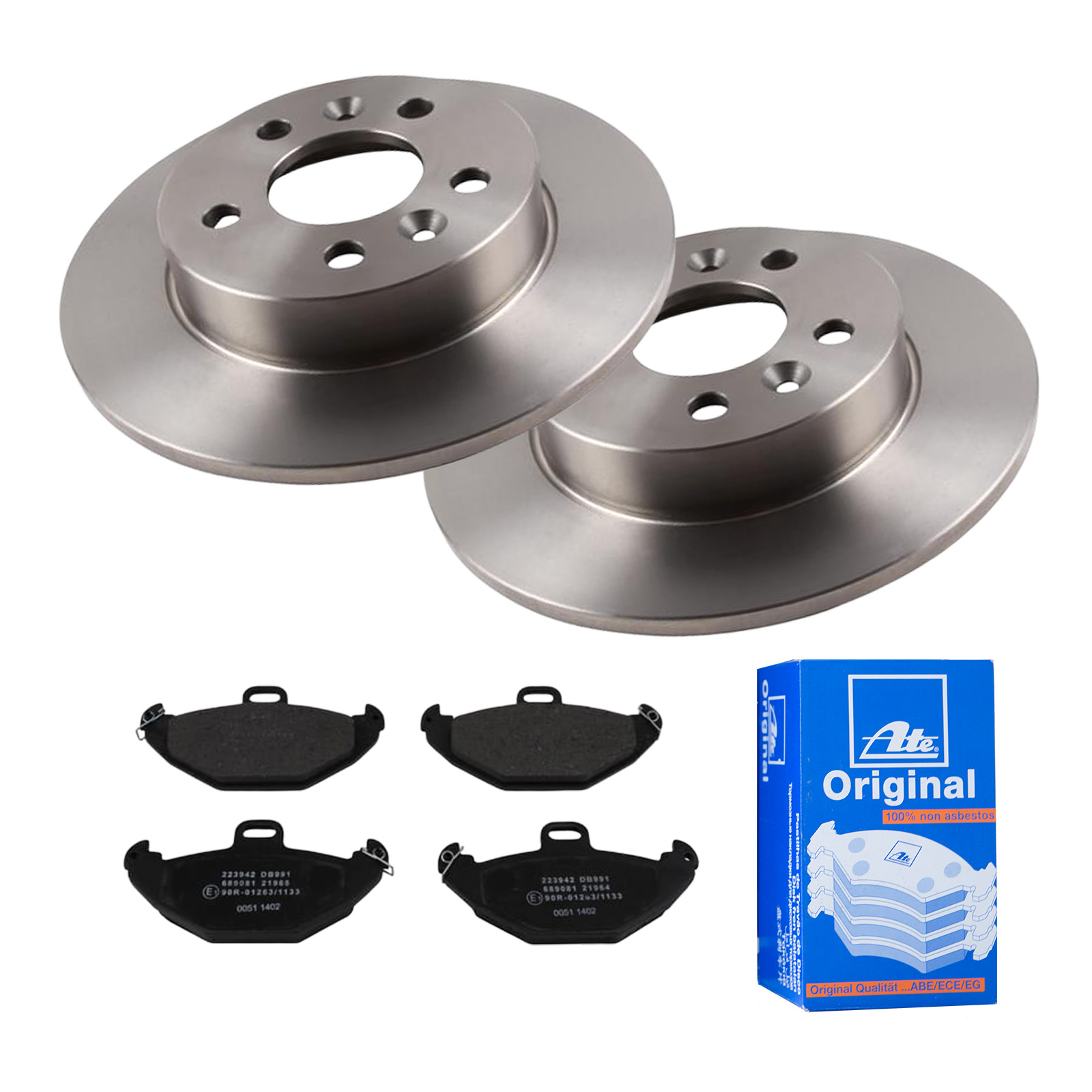 ATE Bremsensatz, Scheibenbremse ijf141hyv8 Hinterachse Voll 265mm 10mm für RENAULT
