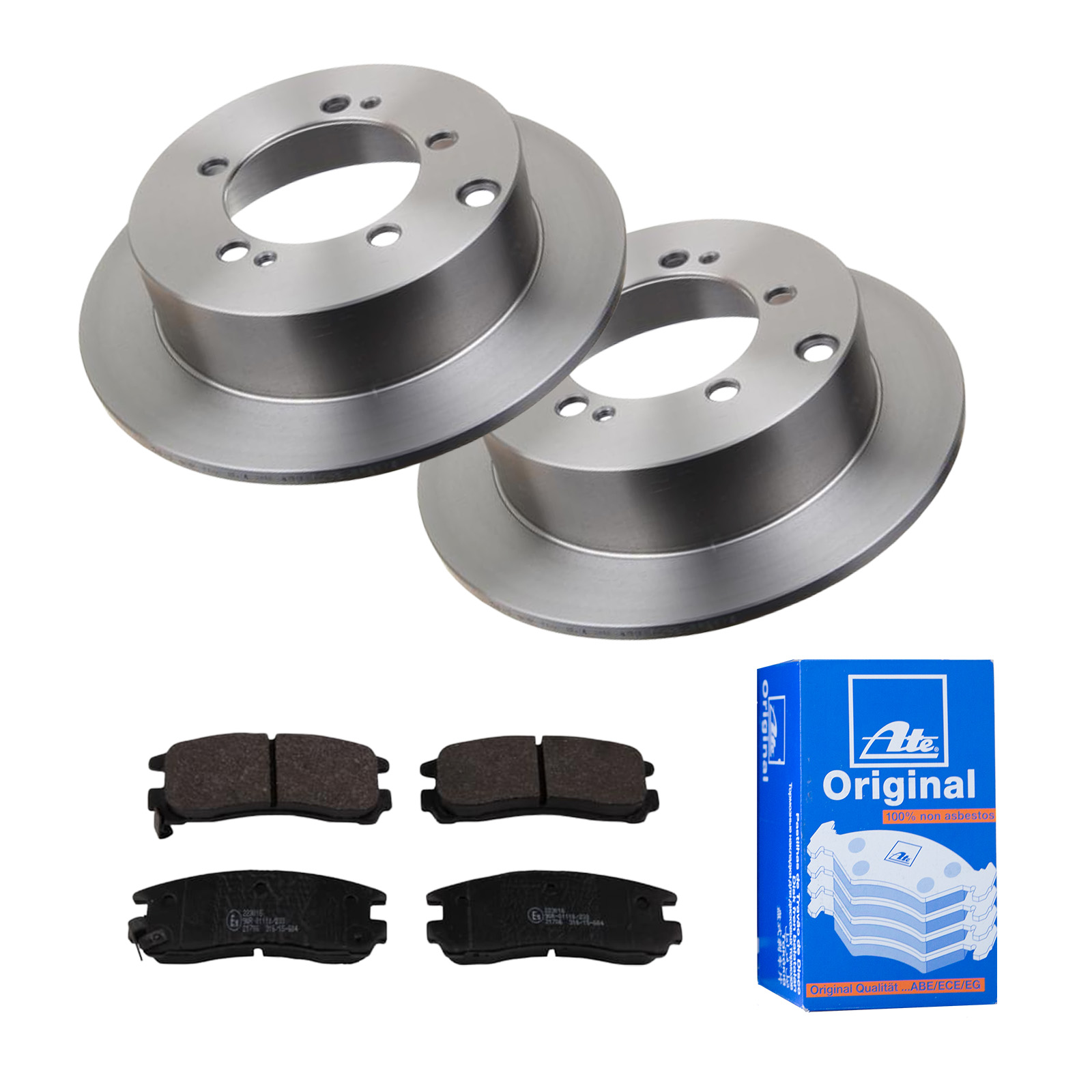 ATE Bremsensatz, Scheibenbremse ijf141hze0 Hinterachse Voll 262mm 10mm für MITSUBISHI