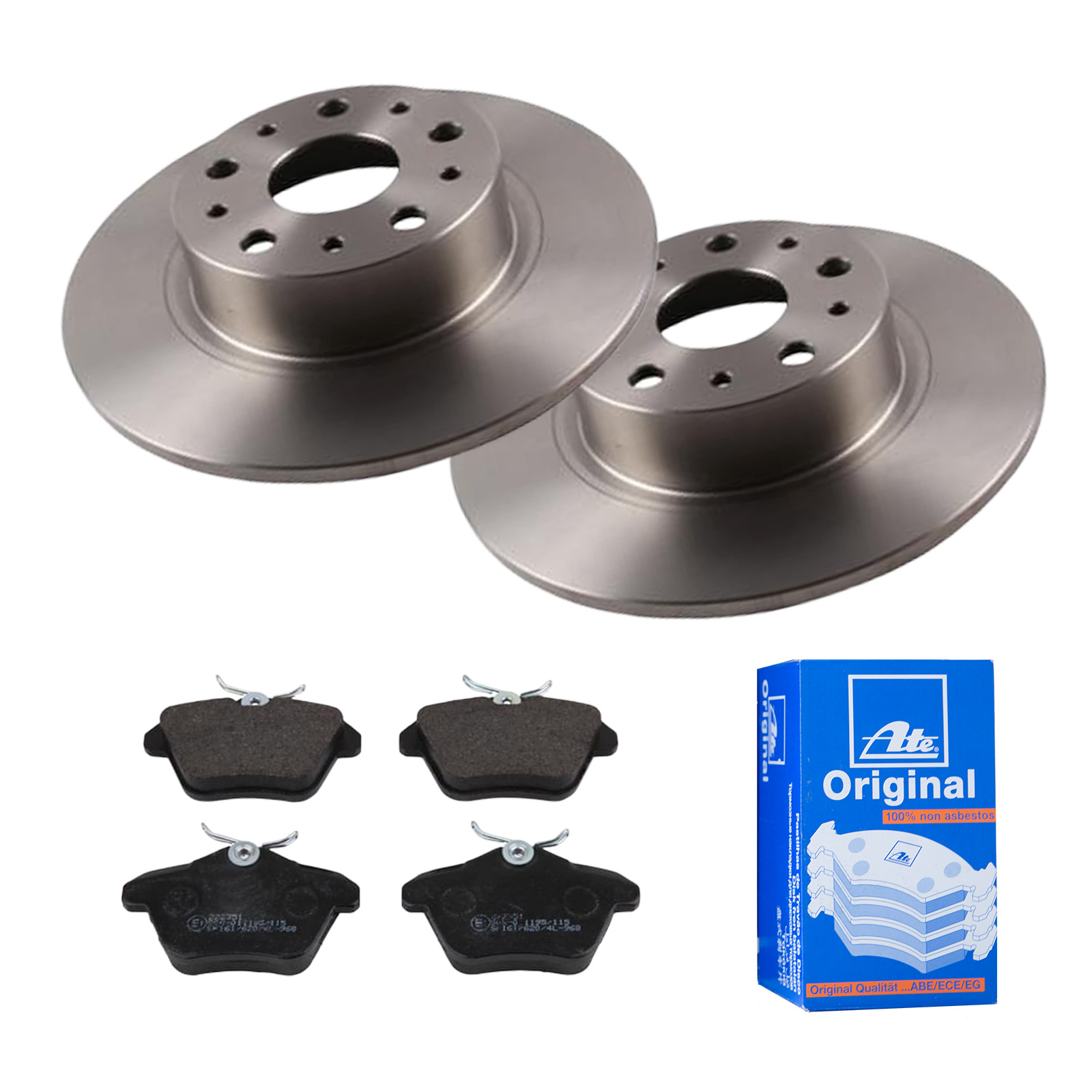 ATE Bremsensatz, Scheibenbremse ijf141i0e8 Hinterachse Voll 276mm 10mm für FIAT
