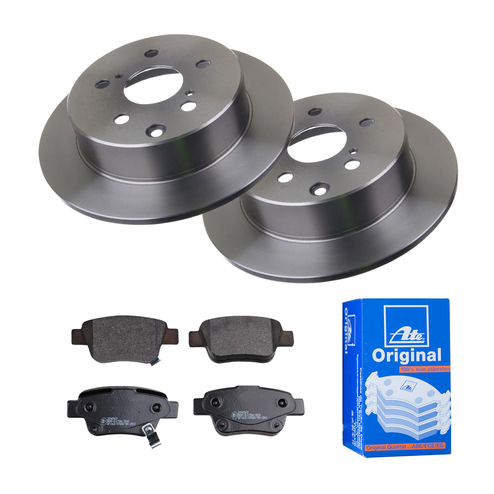 ATE Bremsensatz, Scheibenbremse ijf141i0n4 Hinterachse Voll 280mm 10mm für TOYOTA