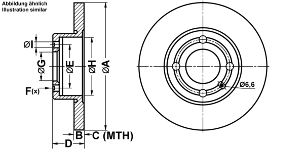 ATE Bremsensatz, Scheibenbremse ijf141biy7 Vorderachse Voll 239mm 9mm für SKODA SEAT VAG