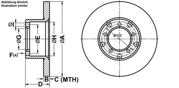 ATE Bremsensatz, Scheibenbremse ijf141dah9 Vorderachse Voll 280mm 16mm für MERCEDES-BENZ