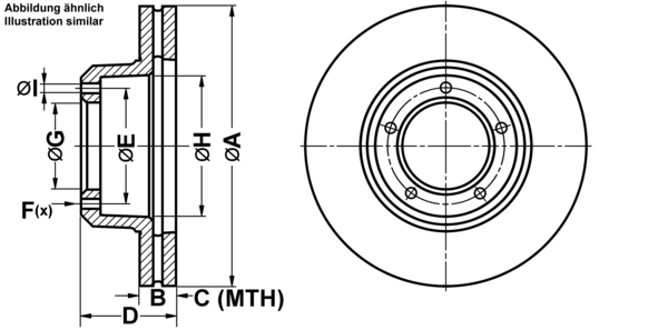 ATE Bremsensatz, Scheibenbremse ijf141dge7 Vorderachse belüftet 298mm 24mm für LAND ROVER