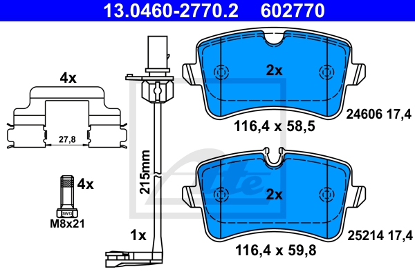 ATE Bremsensatz, Scheibenbremse ijf141dv33 Hinterachse belüftet 330mm 21mm für VAG PORSCHE