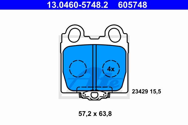ATE Bremsensatz, Scheibenbremse ijf141ead1 Hinterachse Voll 306mm 12mm für TOYOTA LEXUS