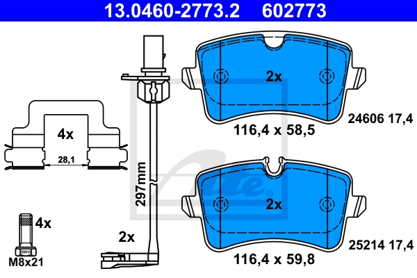 ATE Bremsensatz, Scheibenbremse ijf141hz54 Hinterachse belüftet 330mm 21mm für VAG PORSCHE