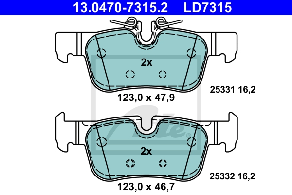 ATE Bremsensatz, Scheibenbremse ijzjsg6g36 Hinterachse Voll 280mm 10mm für BMW