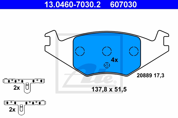 ATE Bremsensatz, Scheibenbremse ijzjsggru9 Vorderachse Voll 239mm 10mm für VAG SEAT