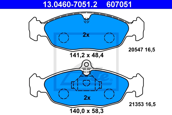 ATE Bremsensatz, Scheibenbremse ijzjsgh1c1 Vorderachse Voll 236mm 12mm für VAUXHALL OPEL DAEWOO