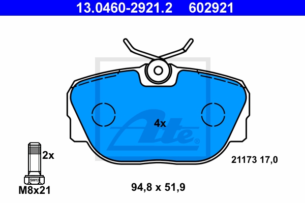 ATE Bremsensatz, Scheibenbremse ijzjsgh474 Vorderachse belüftet 260mm 22mm für BMW