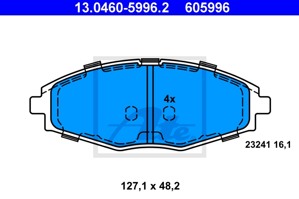 ATE ijzjsghi78 Vorderachse Voll 236mm 12mm für CHEVROLET DAEWOO