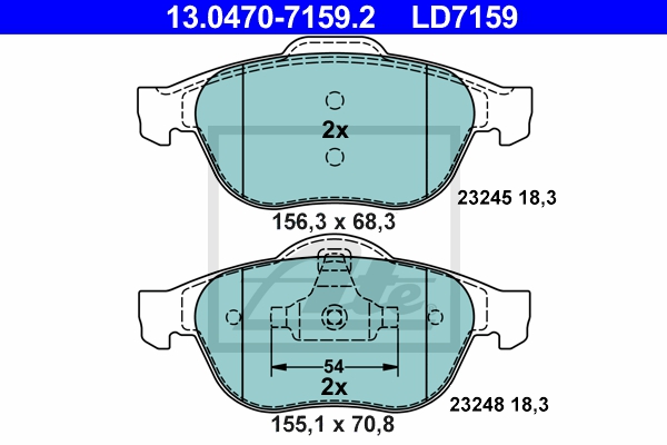 ATE Bremsensatz, Scheibenbremse ijzjsghl98 Vorderachse belüftet 324mm 28mm für RENAULT
