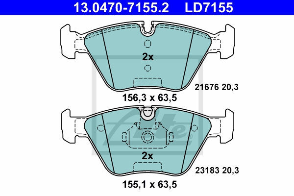 ATE Bremsensatz, Scheibenbremse ijzjsghml6 Vorderachse belüftet 325mm 24mm für BMW ROVER