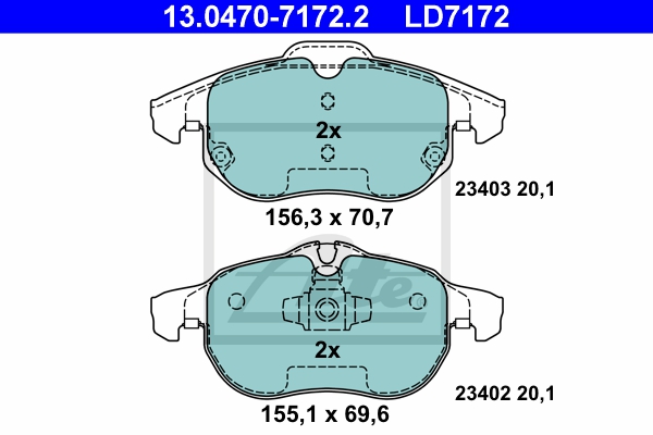 ATE Bremsensatz, Scheibenbremse ijzjsghmr2 Vorderachse belüftet 285mm 24mm für OPEL VAUXHALL SAAB FIAT