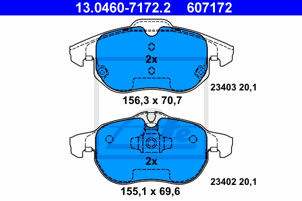 ATE Bremsensatz, Scheibenbremse ijzjsghnf6 Vorderachse belüftet 302mm 28mm für OPEL VAUXHALL SAAB FIAT