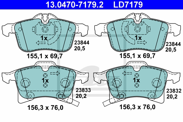 ATE Bremsensatz, Scheibenbremse ijzjsghpx6 Vorderachse belüftet 280mm 25mm für OPEL VAUXHALL