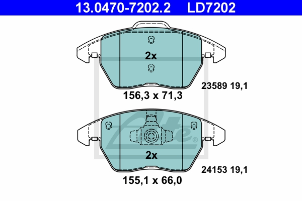 ATE Bremsensatz, Scheibenbremse ijzjsgi3x0 Vorderachse außenbelüftet 302mm 26mm für CITROËN PEUGEOT