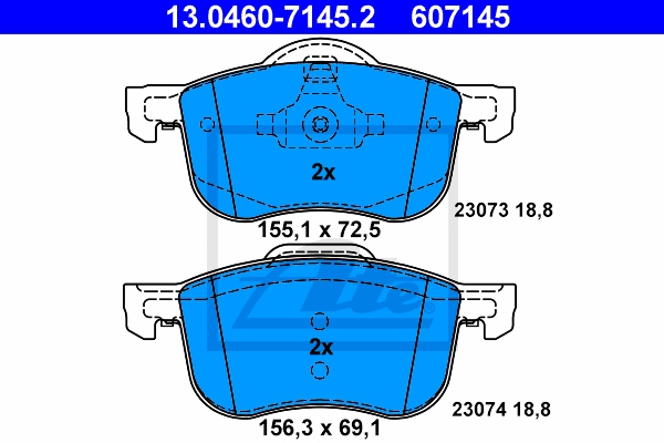ATE Bremsensatz, Scheibenbremse ijzjsgi790 Vorderachse belüftet 305mm 27mm für VOLVO