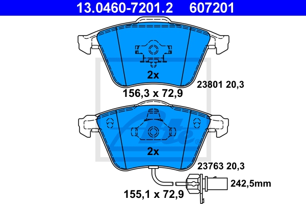 ATE Bremsensatz, Scheibenbremse ijzjsgi8x0 Vorderachse belüftet 321mm 30mm für VAG SEAT