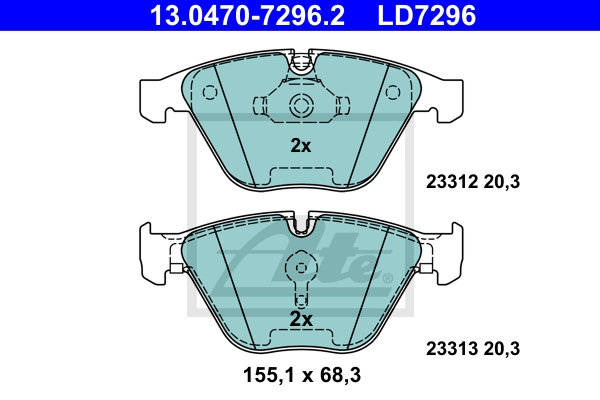 ATE Bremsensatz, Scheibenbremse ijzjsgicr8 Vorderachse belüftet 310mm 24mm für BMW
