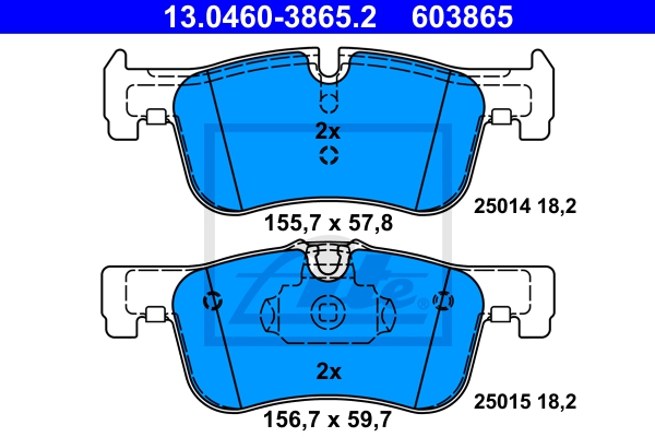 ATE Bremsensatz, Scheibenbremse ijzjsgigx8 Vorderachse belüftet 284mm 22mm für BMW