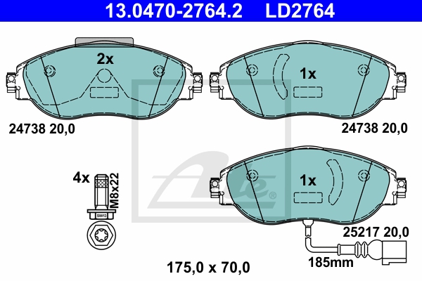 ATE Bremsensatz, Scheibenbremse ijzjsgiqs3 Vorderachse belüftet 340mm 30mm für VAG SKODA