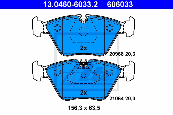 ATE Bremsensatz, Scheibenbremse ijzjsgj347 Vorderachse belüftet 302mm 22mm für BMW
