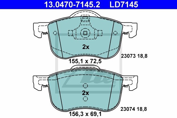 ATE Bremsensatz, Scheibenbremse ijzjsgj5g1 Vorderachse belüftet 285mm 26mm für VOLVO