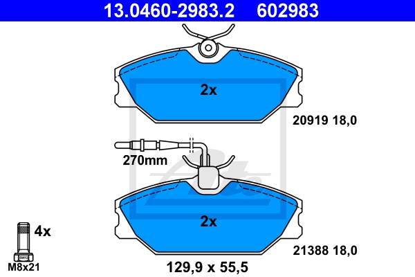 ATE Bremsensatz, Scheibenbremse ijzjsgjeg5 Vorderachse belüftet 280mm 24mm für RENAULT
