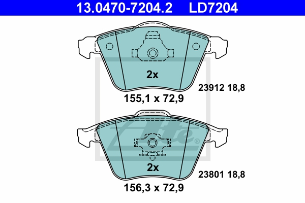 ATE Bremsensatz, Scheibenbremse ijzjsgjj54 Vorderachse belüftet 320mm 25mm für FORD VAUXHALL OPEL VOLVO SAAB MAZDA