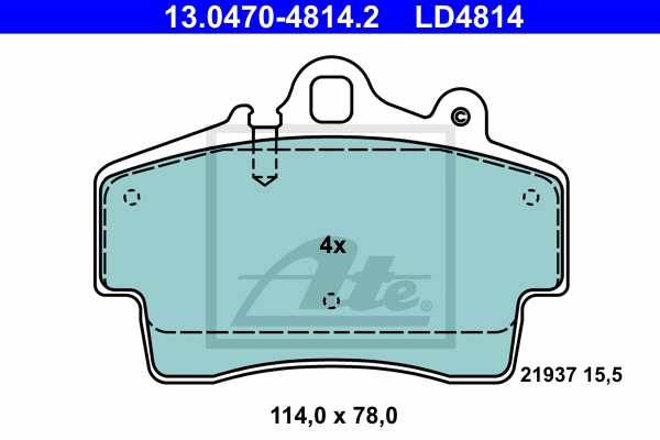 ATE Bremsensatz, Scheibenbremse ijzjsgjvh8 Vorderachse belüftet 298mm 24mm für PORSCHE