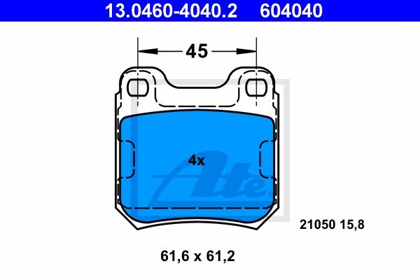 ATE Bremsensatz, Scheibenbremse ijzjsgk7n6 Hinterachse Voll 286mm 10mm für OPEL VAUXHALL SAAB