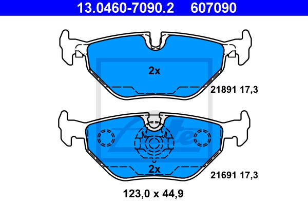 ATE Bremsensatz, Scheibenbremse ijzjsgk8h6 Hinterachse belüftet 298mm 20mm für BMW