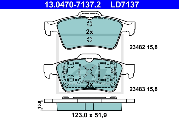 ATE Bremsensatz, Scheibenbremse ijzjsgl158 Hinterachse Voll 300mm 11mm für NISSAN RENAULT