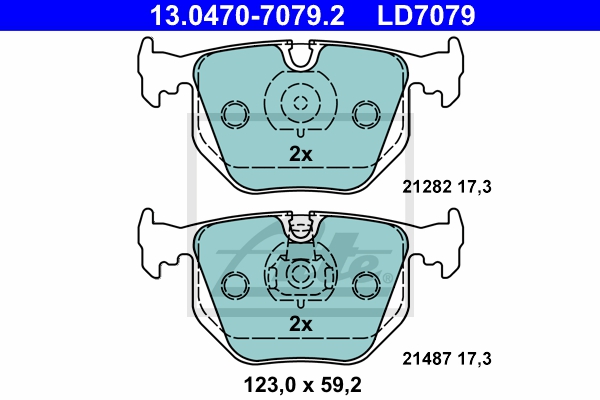 ATE Bremsensatz, Scheibenbremse ijzjsgl1h0 Hinterachse Voll 324mm 12mm für BMW LAND ROVER