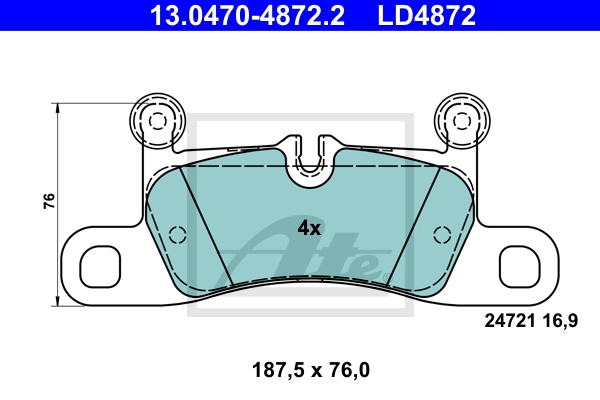 ATE Bremsensatz, Scheibenbremse ijzjsgl5t6 Hinterachse belüftet 330mm 28mm für VAG PORSCHE