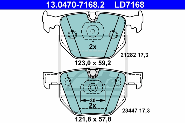 ATE Bremsensatz, Scheibenbremse ijzjsgl7n2 Hinterachse belüftet 324mm 20mm für BMW