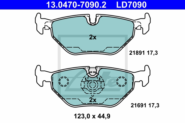 ATE Bremsensatz, Scheibenbremse ijzjsglch6 Hinterachse belüftet 298mm 20mm für BMW