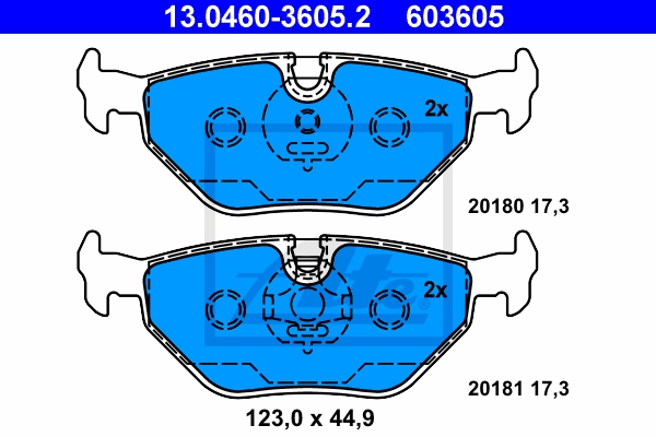 ATE Bremsensatz, Scheibenbremse ijzjsglmt8 Hinterachse belüftet 276mm 19mm für SAAB BMW ROVER