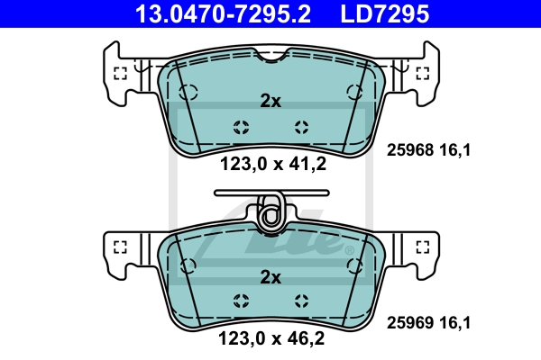 ATE ijzjsglqt2 Hinterachse Voll 268mm 12mm für OPEL CITROËN PEUGEOT