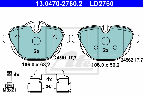 ATE ijzjsglst4 Hinterachse belüftet 330mm 20mm für BMW