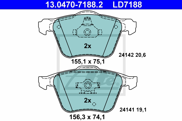 ATE Bremsensatz, Scheibenbremse ijzjsgslq2 Vorderachse belüftet 336mm 30mm für VOLVO