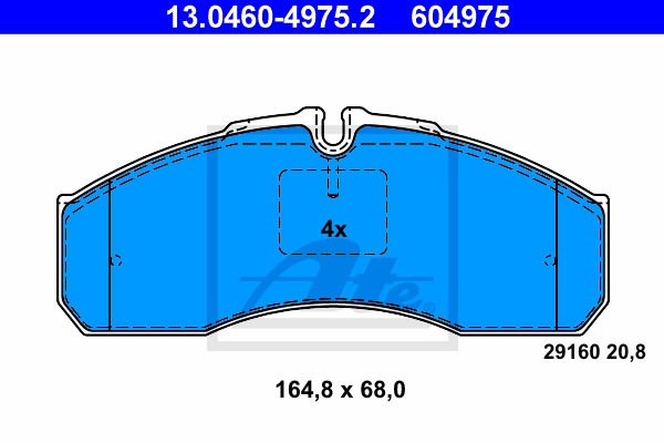 ATE Bremsensatz, Scheibenbremse ik3ebymmd2 Vorderachse belüftet 290mm 26mm für MERCEDES-BENZ