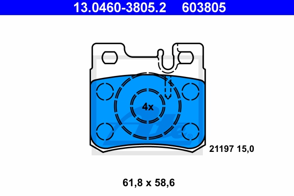 ATE Bremsensatz, Scheibenbremse ik3ebyn533 Hinterachse belüftet 278mm 24mm für MERCEDES-BENZ