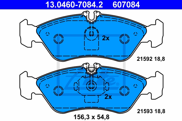 ATE Bremsensatz, Scheibenbremse ik3ebyncw3 Hinterachse Voll 272mm 16mm für MERCEDES-BENZ VAG CHRYSLER
