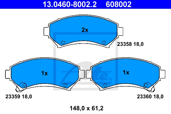 ATE Bremsensatz, Scheibenbremse sg000008aj Vorderachse belüftet 278mm 32mm für VAUXHALL OPEL CHEVROLET