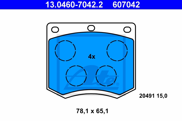 ATE Bremsensatz, Scheibenbremse sg000008e2 Vorderachse Voll 244mm 12mm für FORD