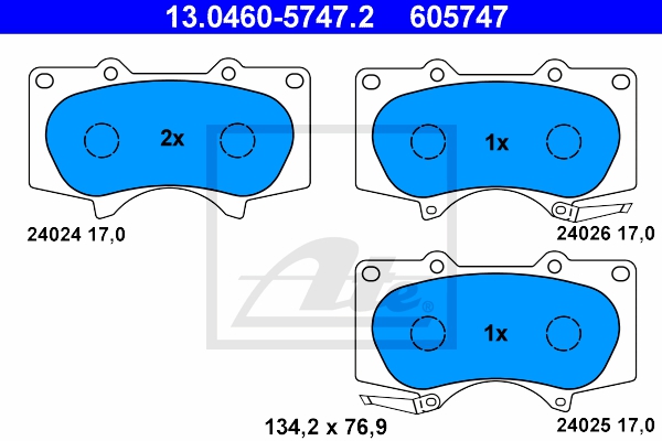 ATE Bremsensatz, Scheibenbremse sg000008ej Vorderachse belüftet 338mm 32mm für TOYOTA MITSUBISHI LEXUS