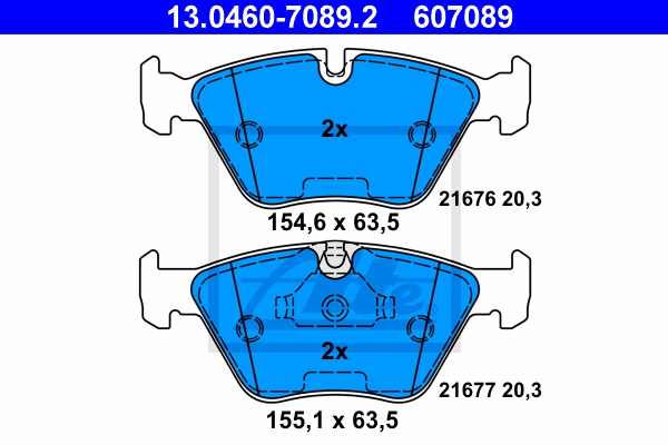 ATE Bremsensatz, Scheibenbremse sg00000cuc Vorderachse belüftet 296mm 22mm für BMW